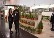 Manuela Pollio and Luca Lanzalaco of L’Ortofrutticola, an Italian exporter of herbs and flowering plants.
